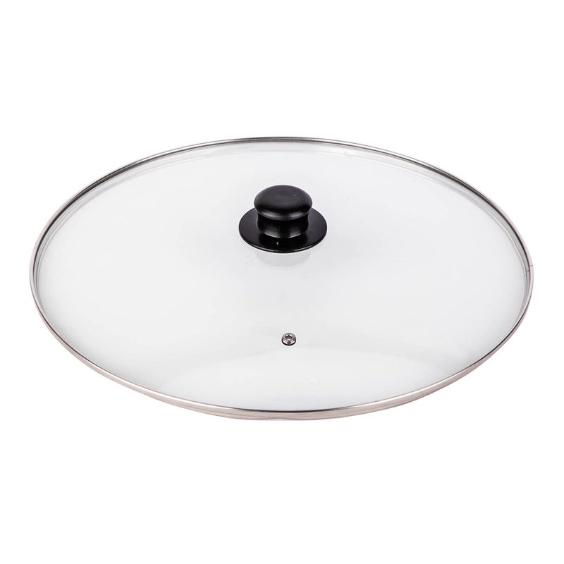 Bister Non-Stick Granite Work With Glass Cover Size, Black & Red, 34Cm - Image 5